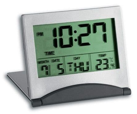 TFA Dostmann 98.1054 kvarts väckarklocka silver