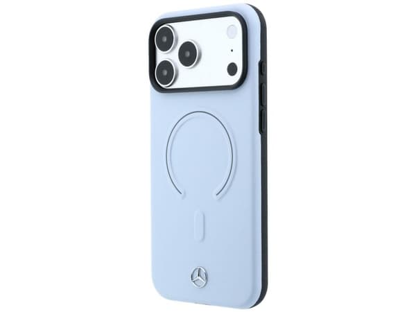 Mercedes Leather 3D MagSafe Case for iPhone 18 Pro Max / 17 Pro Max - Blue