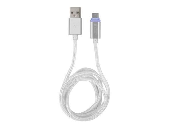 USB-kabel Natec USB-A til microUSB 1 m hvit (NKA-1209)