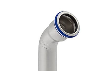 GEBERIT Bøjning 45 grader rustfri 76,1 mm muffe / nippel mapress