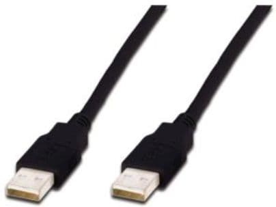 ASSMANN - USB-kabel - USB (hann) til USB (hann) - USB 2.0 - 1 m - formstøpt - svart