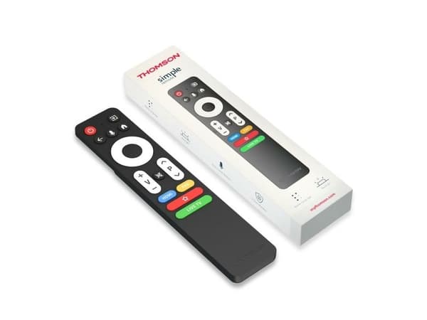 Thomson Simple Remote, TV, Bluetooth, Tryckknappar, Svart, Multifärg