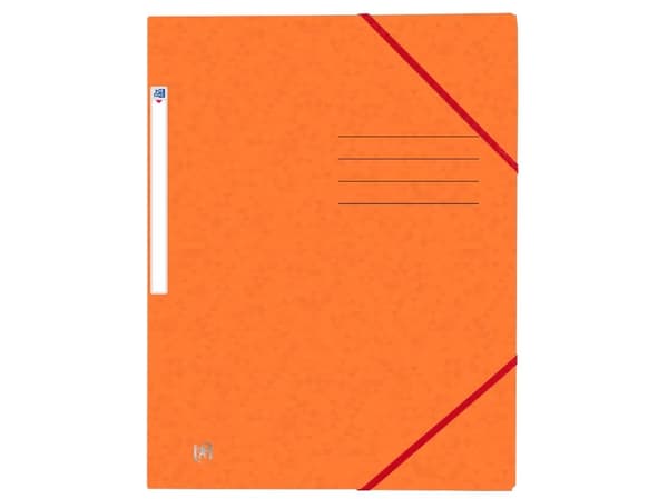 Oxford elastikmapp Top File+, 3-flik, A4, orange