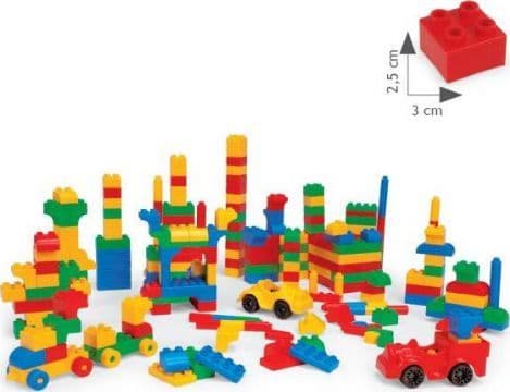 Wader Mini Blocks-set i stor hink (134 delar)