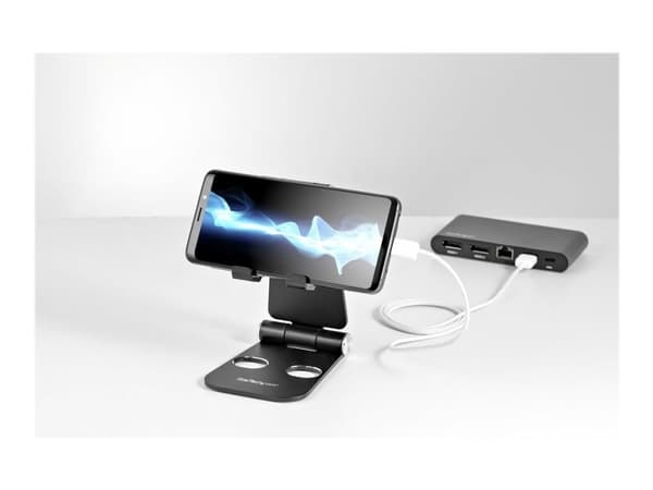 StarTech.com USPTLSTNDB, Matkapuhelin/älypuhelin, Tabletti/UMPC, Passiiviteline, Universaali, Musta