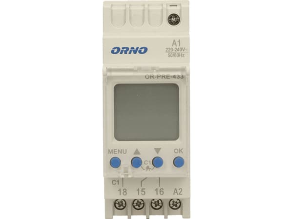 ORNO ELECTRONIC DIN-skene-programmerare
