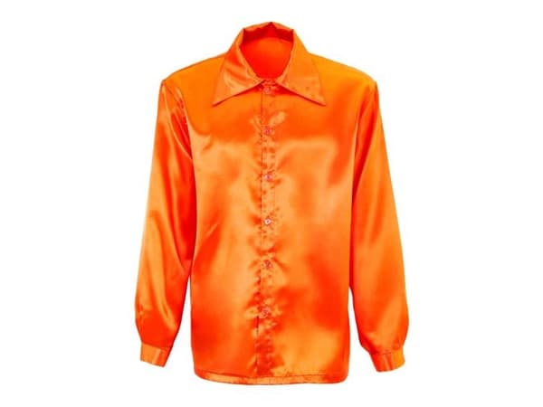 Oransje discosatengskjorte