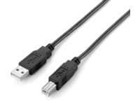 Equip 128861, 3 m, USB A, USB B, USB 2.0, Hankjønn/hankjønn, Sort