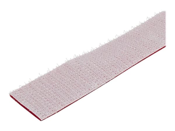 StarTech.com 25ft Hook and Loop Roll, Cut-to-Size Reusable Cable Ties, Bulk Industrial Wire Fastener Tape / Adjustable Fabric Wraps Red / Resuable ...