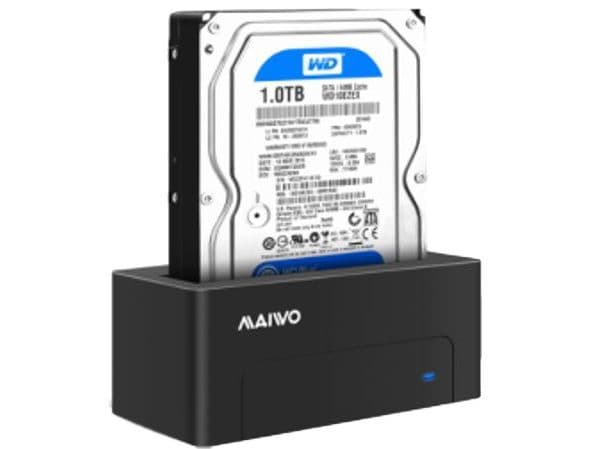 External HDD dock, USB-B, 3,5" or 2,5", USB 3.1 Gen1, 5 Gbps, black