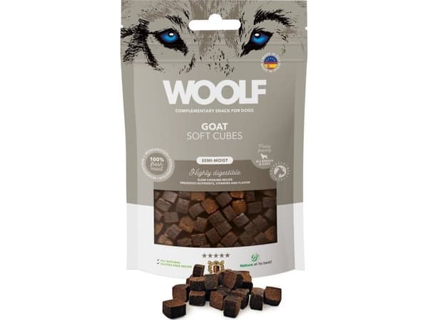 WOOLF Soft Cubes get monoprotein hundgodis 100 g