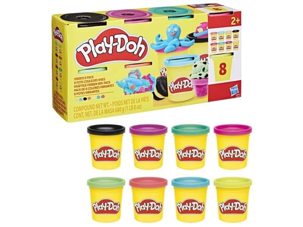 Play-Doh 8-pakning 680 g - Vibrant