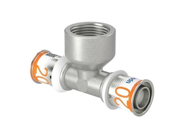 UPONOR S-PRESS PLUS tee reduceret m/muffe 20x3/4 "FT-20