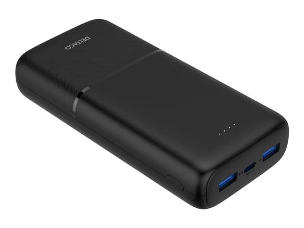 Deltaco PB-C1008, 20000 mAh, musta