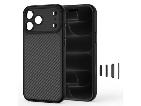 Tech-Protect MagCam MagSafe Carbon Case for iPhone 18 Pro Max / 17 Pro Max - Black