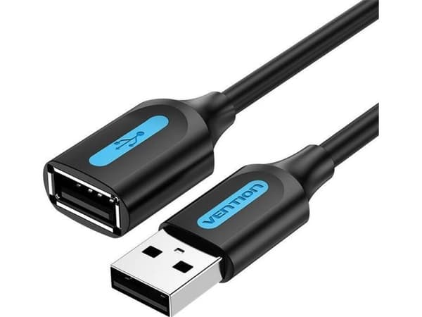 USB-kabel Vention USB-A - USB-A 3 m sort (CBIBI)