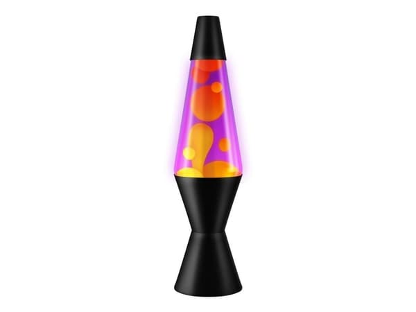 Lava® lampe Orange/Lilla, sort sokkel 37 cm