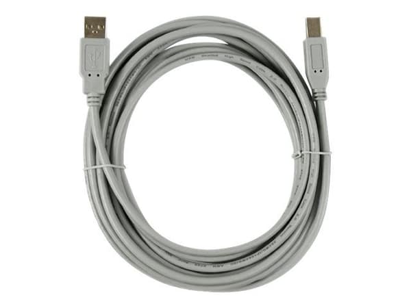 Qoltec - USB-kabel - USB (hane) till USB typ B (hane) - USB 2.0 - 5 m - grå