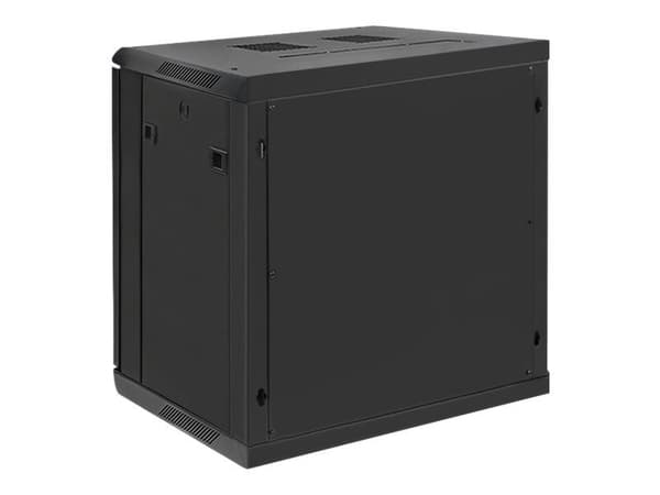 Qoltec - Telinekotelo - musta - 12U - 19"