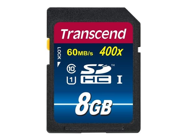 Transcend Premium - Flashminnekort - 8 GB - UHS Class 1 / Class10 - 400x - SDHC UHS-I