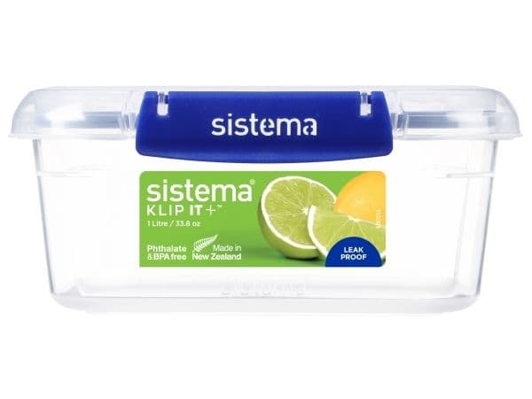 sistema matoppbevaringsbeholder KLIP IT PLUS 1 l blå