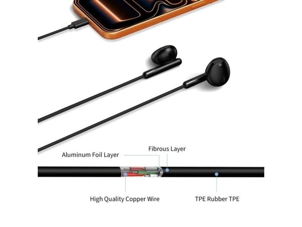 Sluchawki Tech-Protect TECH-PROTECT ULTRABOOST TYPE-C EARPHONE CORE G4 BLACK