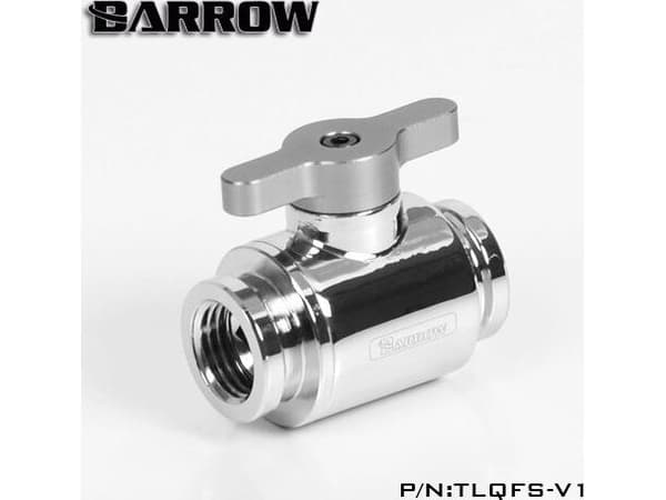 Barrow kulventil G1/4" 10 mm, silver/silver