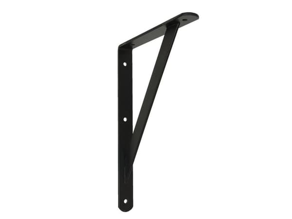 SHELF BRACKET WITH SUPPORT 300X200 BLACK