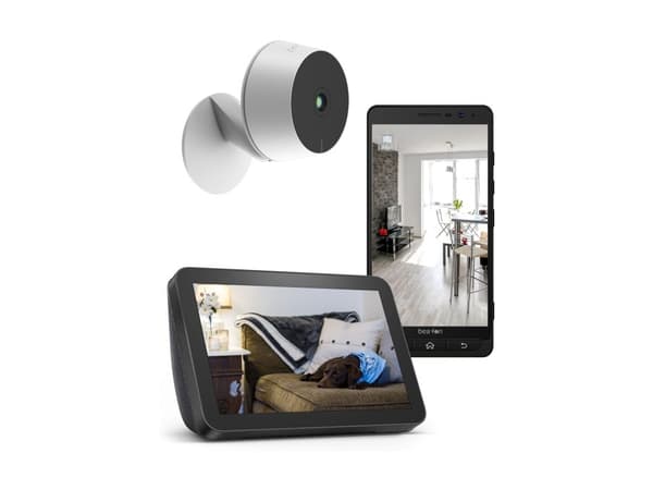 Beafon Mini 1M, IP-säkerhetskamera, inomhus, Kabel & Trådlös, Amazon Alexa & Google Assistant, Bord, Svart, Vit