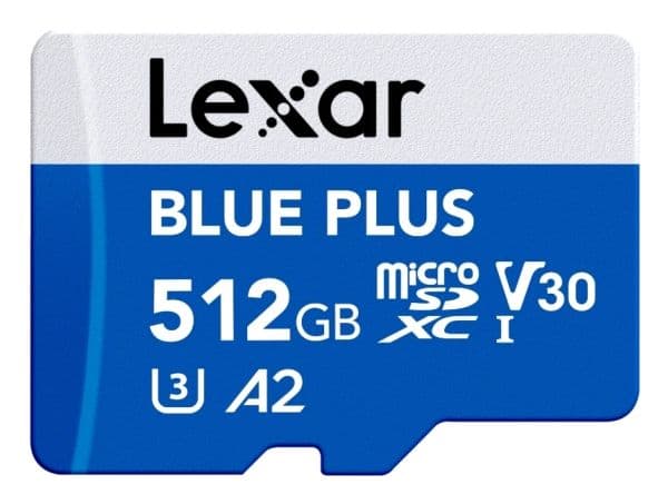 Lexar BLUE PLUS, 512 GB, MicroSDXC, UHS-I, 170 MB/s, Class 3 (U3), V30