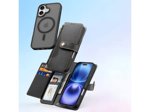 Dux Ducis Lawa Lærveske til iPhone 16 - Sort