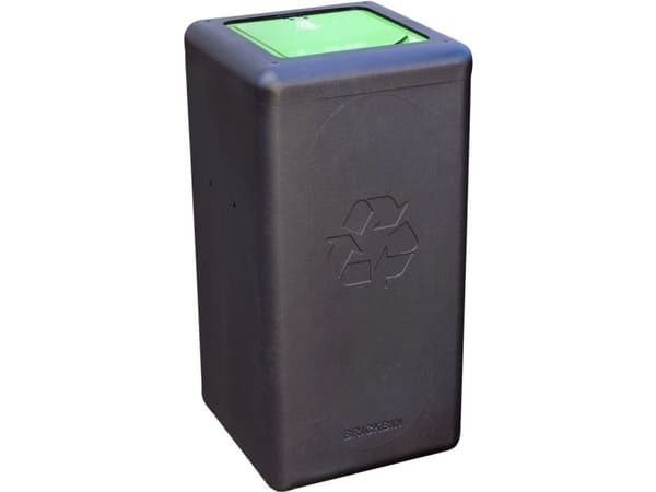 Affaldsspand, BrickBin, sort, HDPE, 65 l, sort/grøn