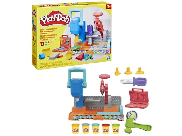 Play-Doh Stamp N Saw Tool Bench Playset