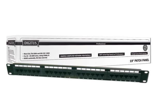 DIGITUS Professional - Patch-panel - CAT 5e - UTP - RJ-45 X 24 - 1U - 19"