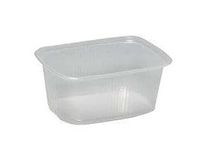 Salladsbägare 250 ml 108x81x50 mm rektangulär PP klar, 10-pack (100 st/fp)