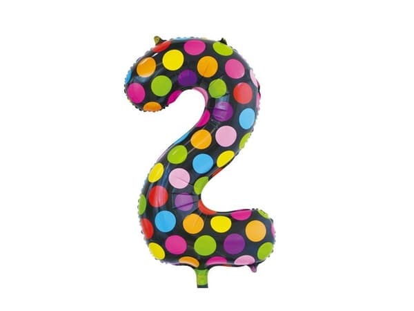 Folie tal ballon 2 Dots, 86 cm
