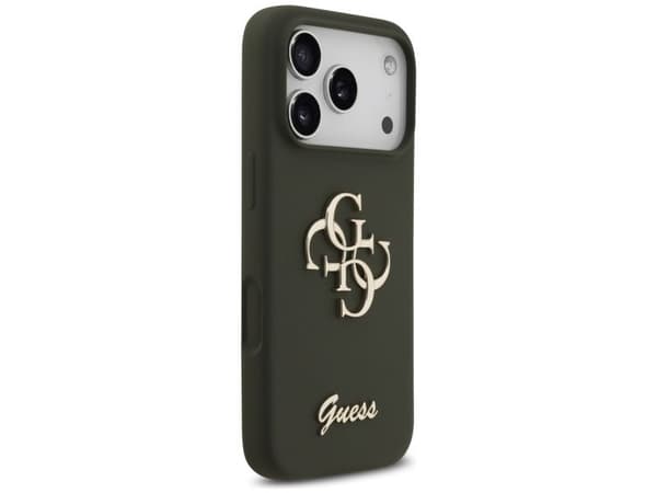 Guess Silicone Big 4G Script-skal för iPhone 17 Pro - grön