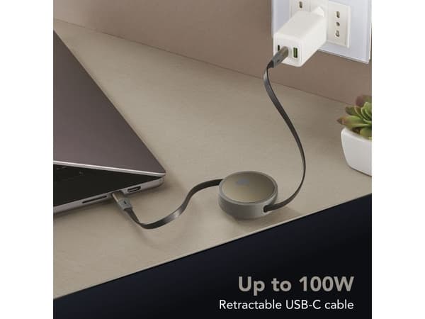 Cellularline USBDATAROLLER5A1MK, 1 m, USB C, Grå