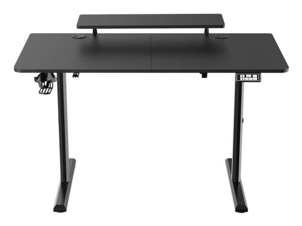 Ultradesk HIGHLANDER, Rett, Rektangulær form, Spilling, Matt, Sort, T-ben
