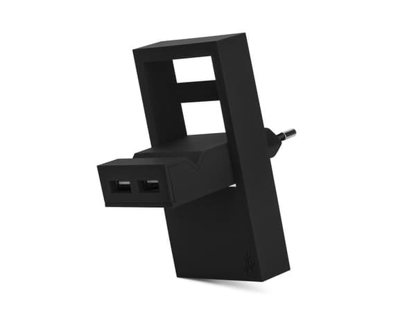 Usbepower Rock Dual USB-A-lader - rød