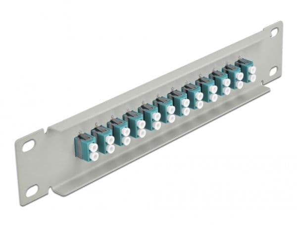 Delock - Koblingspanel - LC MM X 12 - grå - 1U - 10"