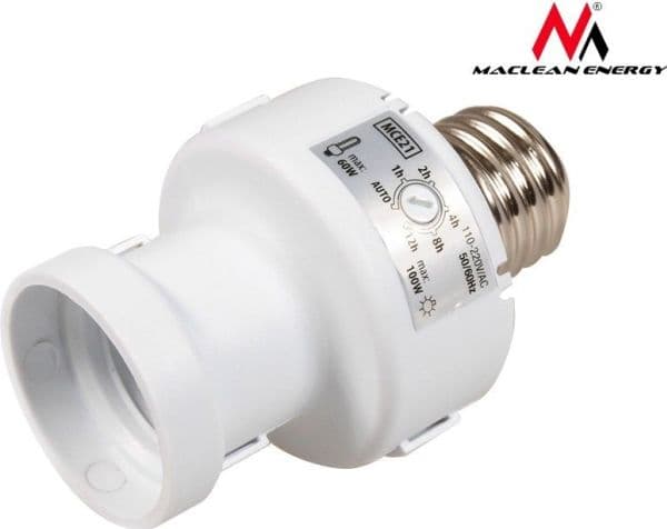 Maclean MCE21W E27 100W hehkulamppukannatin
