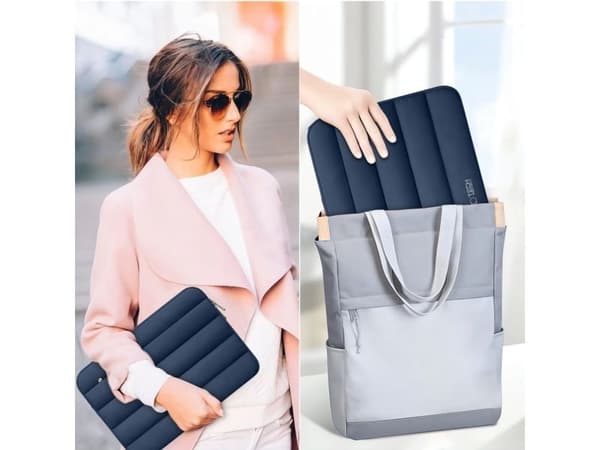 Tech-Protett fluffy laptopveske 13-14 - navy blue