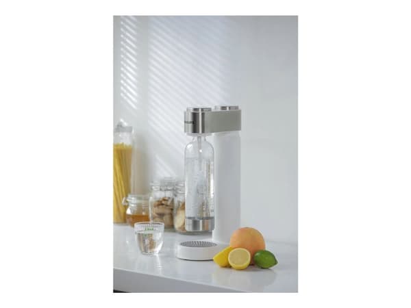 Philips GoZero ADD4902WH - Sodamaskin - 1 liter - borstat rostfritt stål