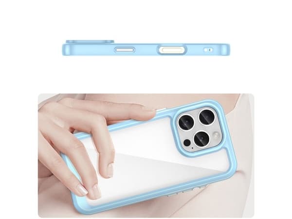 Hurtel Outer Space Fodral med gelram för iPhone 16 Pro - blå
