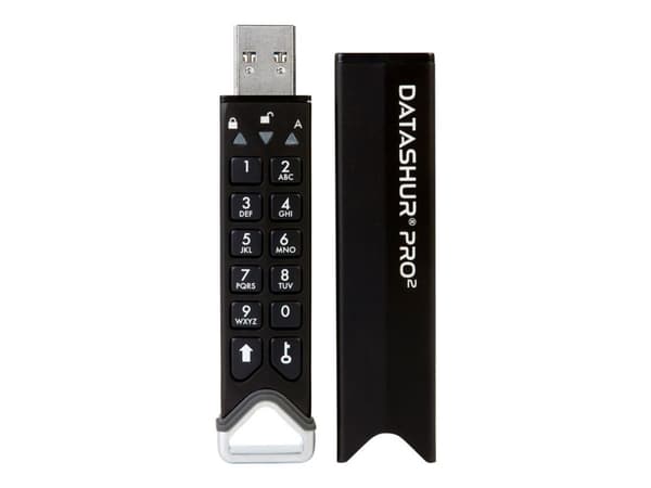 iStorage datAshur Pro2 - USB-flashstasjon - kryptert - 8 GB - USB 3.2 Gen 1 - FIPS 140-2 Level 3