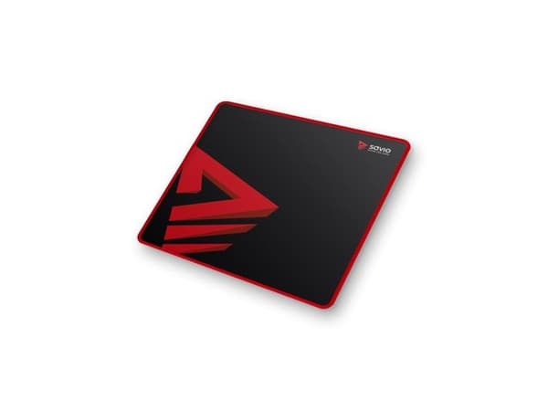 Savio Turbo Dynamic S, Sort, Rød, Bilde, Stoff, Gummi, Antiskliunderlag, Musematte til gaming