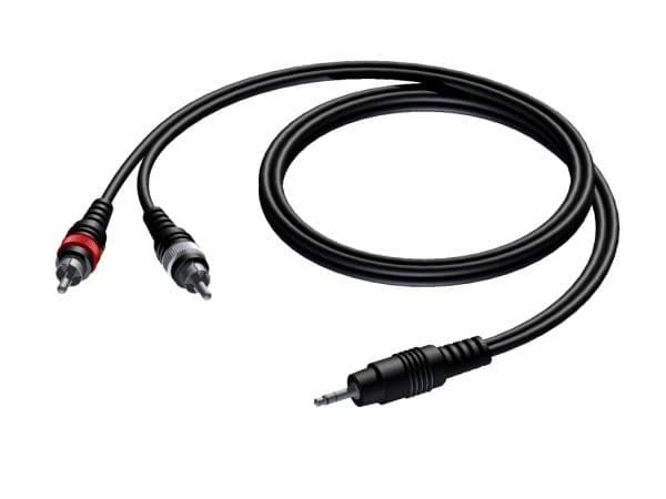Procab Basic series CAB711 - Lydkabel - mini-phone stereo 3.5 mm hann til RCA x 2 hann - 10 m