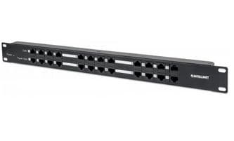 Intellinet 720342, RJ-45, Cat5e, Sort, Metall, Rackmontering, 1U