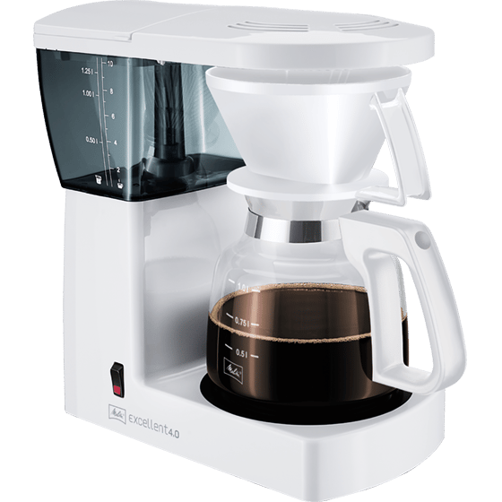 Melitta Excellent 4.0 - Kaffemaskin - 10 kopper - Hvit